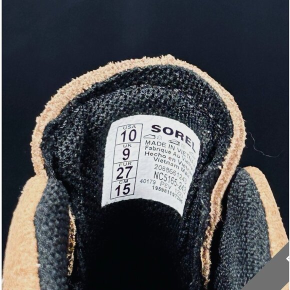 SOREL Boys Sz 12 Out N About IV Strap Rain Hike Boots Waterproof Taffy Tan Black - Picture 15 of 16